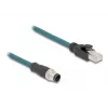 Cavo di rete DeLOCK Cavo adattatore M12 codifica A connettore maschio 8 poli su connettore maschio RJ45 50 cm