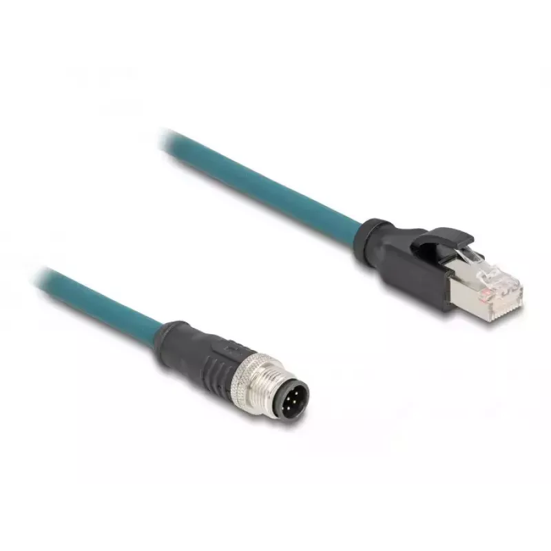 Cavo di rete DeLOCK Cavo adattatore M12 codifica A connettore maschio 8 poli su connettore maschio RJ45 50 cm