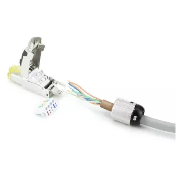 ACT connettore RJ45 CAT6A schermato per terminazione sul campo, senza attrezzi, 4PPoE 100W
