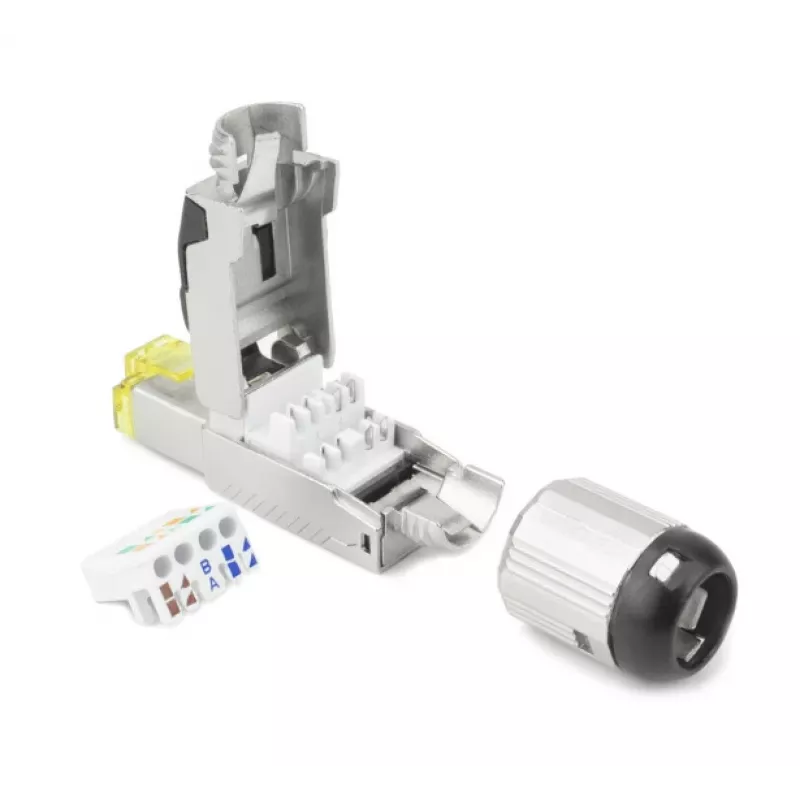 ACT connettore RJ45 CAT6A schermato per terminazione sul campo, senza attrezzi, 4PPoE 100W