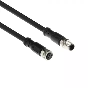 ACT Industrial Cavo sensore 3,00 metri M8A 3 poli connettore maschio su connettore femmina M8A 3 poli, cavo TPE Ultraflex Xtreme, schermato
