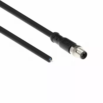 ACT Industrial Cavo sensore 1,50 metri M8A 3 poli connettore maschio su estremità libera, cavo TPE Ultraflex Xtreme, schermato