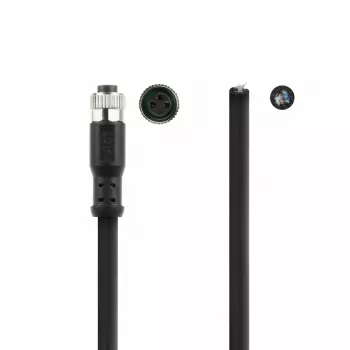 ACT Industrial Cavo sensore 3,00 metri M8A 3 poli connettore femmina su estremità libera, cavo TPE Ultraflex Xtreme, schermato