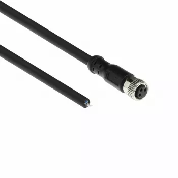 ACT Industrial Cavo sensore 5,00 metri M8A 3 poli connettore femmina su estremità libera, cavo TPE Ultraflex Xtreme, schermato