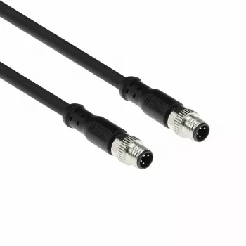ACT Industrial Cavo sensore 5,00 metri M8A 4 poli connettore maschio su connettore maschio M8A 4 poli, cavo TPE Ultraflex Xtreme, schermato
