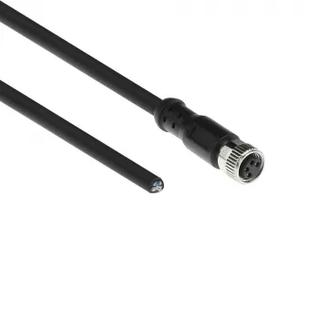 ACT Industrial Cavo sensore 3,00 metri M8A 4 poli connettore femmina su estremità libera, cavo TPE Ultraflex Xtreme, schermato