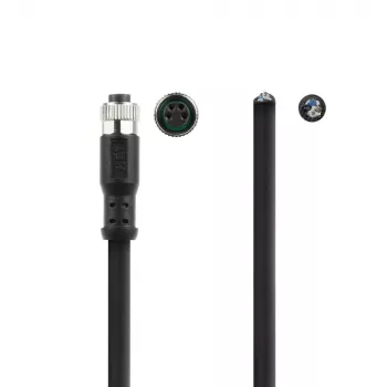 ACT Industrial Cavo sensore 3,00 metri M8A 4 poli connettore femmina su estremità libera, cavo TPE Ultraflex Xtreme, schermato