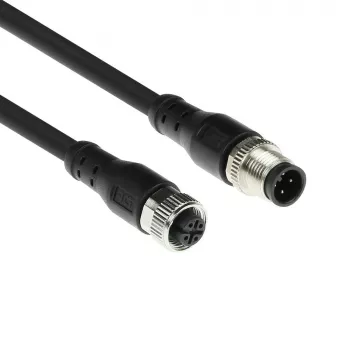 ACT Industrial Cavo sensore 3,00 metri M12A 4 poli connettore maschio su connettore femmina M12A 4 poli, cavo TPE Superflex Xtreme, schermato