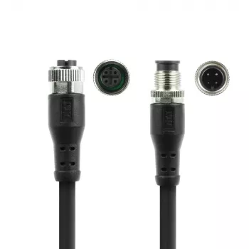ACT Industrial Cavo sensore 3,00 metri M12A 4 poli connettore maschio su connettore femmina M12A 4 poli, cavo TPE Superflex Xtreme, schermato