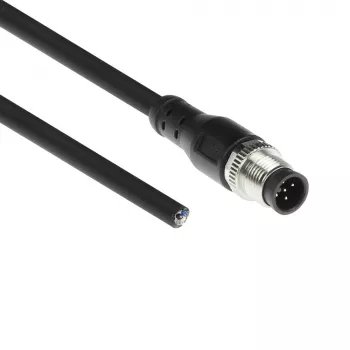 ACT Industrial cavo sensore 5,00 metri M12A 5 poli connettore maschio a estremità aperta, Superflex Xtreme cavo TPE, schermato