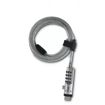 Hama cavo di sicurezza USB argento, trasparente 1,8 m