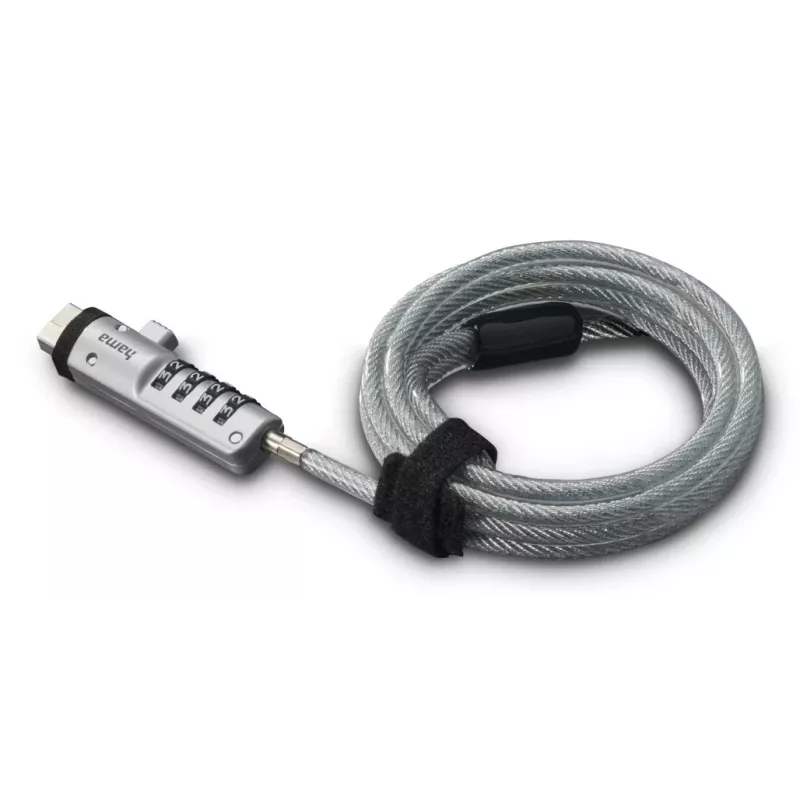 Hama cavo di sicurezza USB argento, trasparente 1,8 m