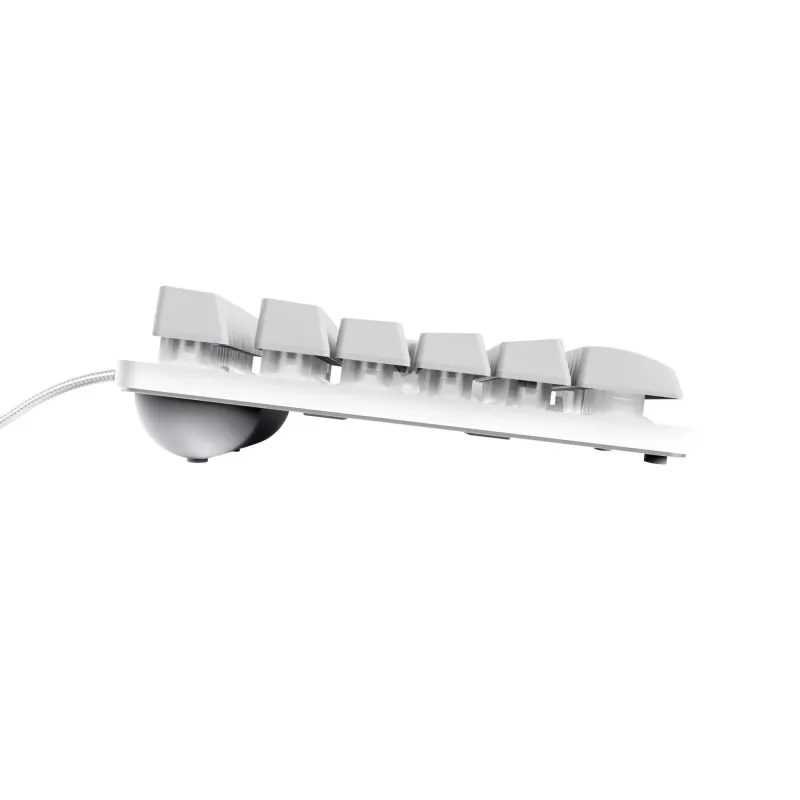 Trust GXT 833W Thado tastiera gaming USB QWERTZ tedesco bianco