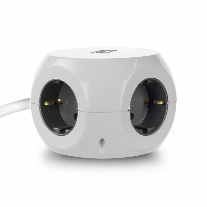 ACT AC2420 prolunga elettrica 1,5 m 3 prese AC per interni bianco