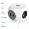 ACT AC2425 prolunga elettrica 1,5 m 3 prese AC per interni bianco