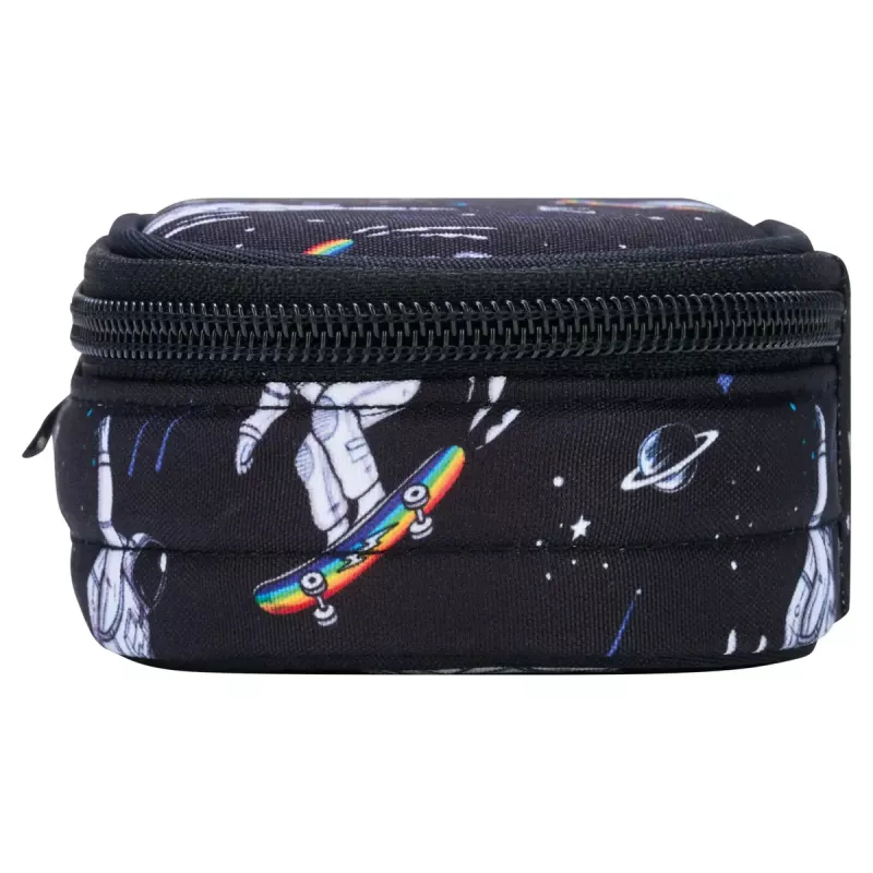 Herlitz Space Skater Astuccio morbido in poliestere blu scuro bianco