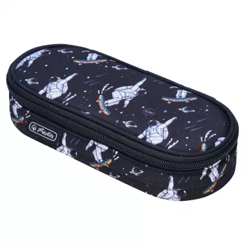 Herlitz Space Skater Astuccio morbido in poliestere blu scuro bianco