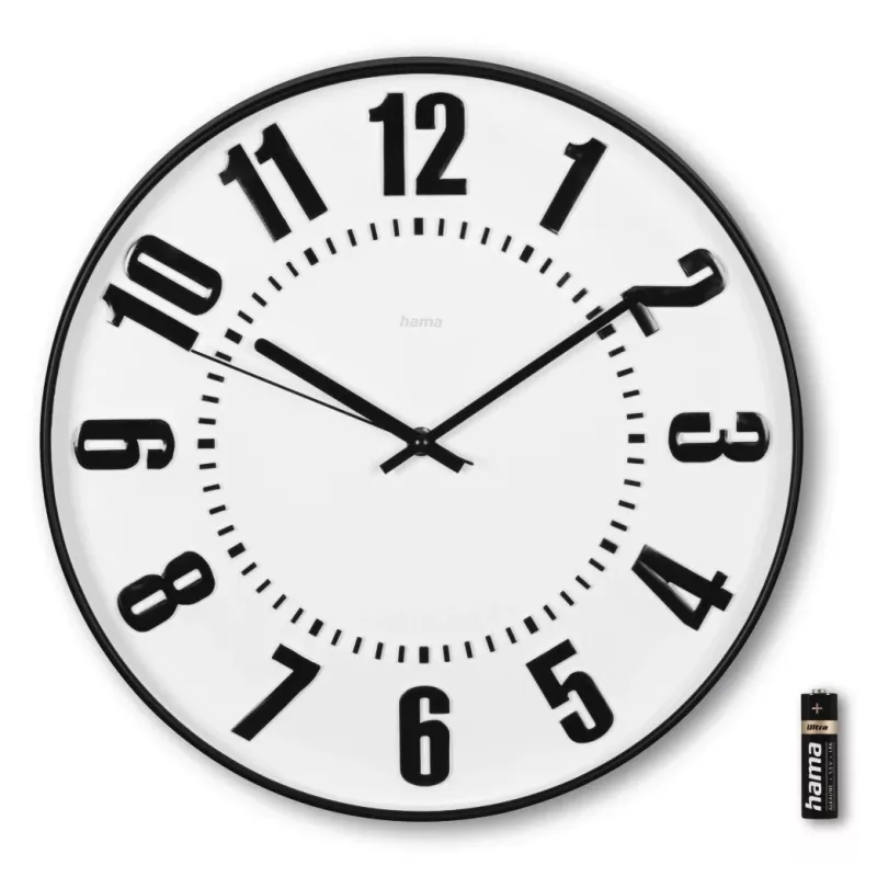 Hama Formentera Orologio al quarzo rotondo nero, bianco