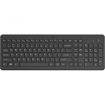 Tastiera a membrana full-size wireless HP 220 – nero, RF 2,4 GHz, ricevitore USB-A, QWERTY, tastierino numerico, batteria AAA