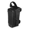 Hama 00121353 borsa da telaio per bicicletta per il tubo orizzontale, con scomparto trasparente per il telefono, nera