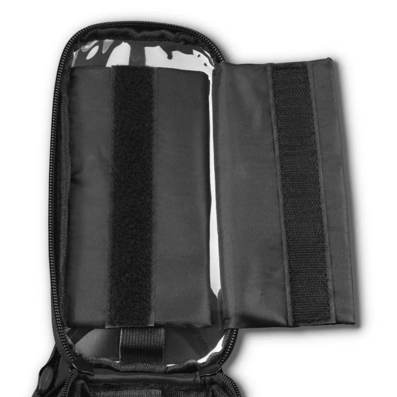 Hama 00121353 borsa da telaio per bicicletta per il tubo orizzontale, con scomparto trasparente per il telefono, nera