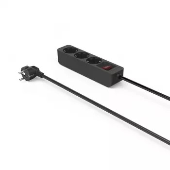 Hama 00223013 Prolunga elettrica 1,4 m 3 uscite AC per interni nero