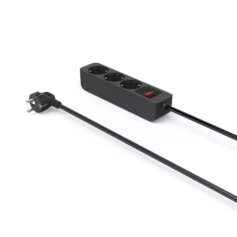 Hama 00223013 Prolunga elettrica 1,4 m 3 uscite AC per interni nero