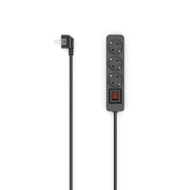 Hama 00223013 Prolunga elettrica 1,4 m 3 uscite AC per interni nero