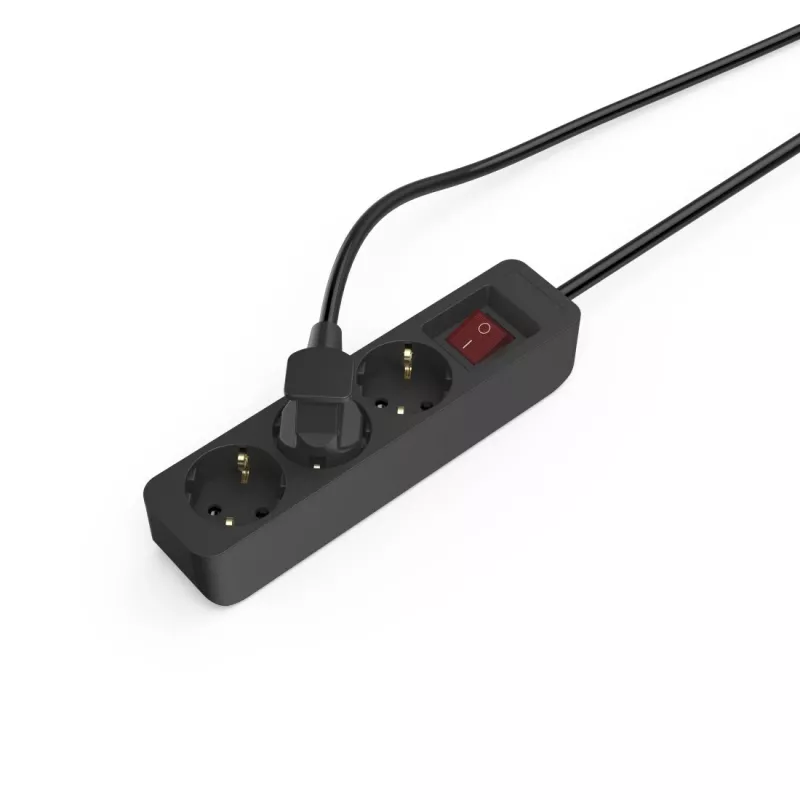 Hama 00223013 Prolunga elettrica 1,4 m 3 uscite AC per interni nero