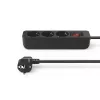 Hama 00223013 Prolunga elettrica 1,4 m 3 uscite AC per interni nero