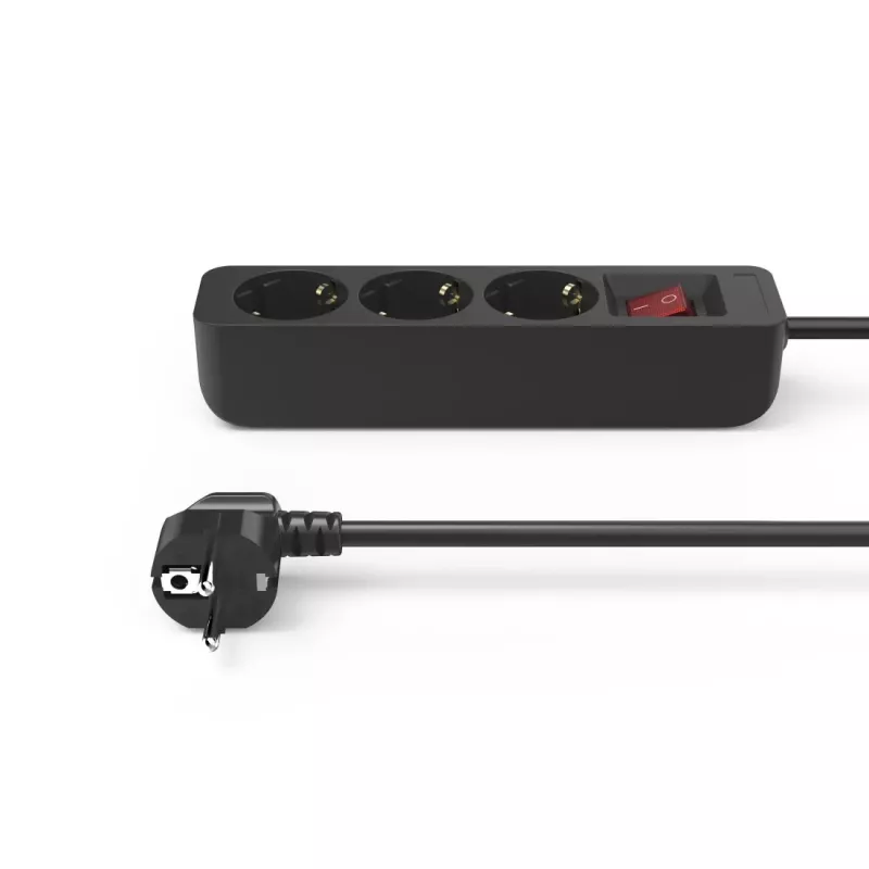 Hama 00223013 Prolunga elettrica 1,4 m 3 uscite AC per interni nero