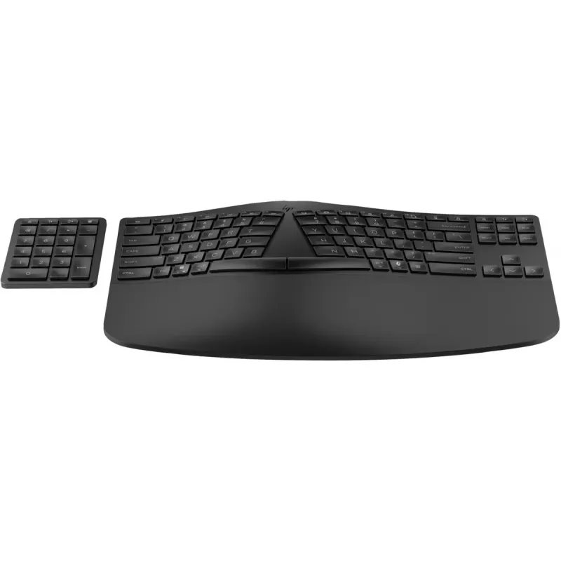 HP 960 Ergonomic Wireless Tastiera Full-size 100% RF Wireless + Bluetooth membrana nero per uso domestico