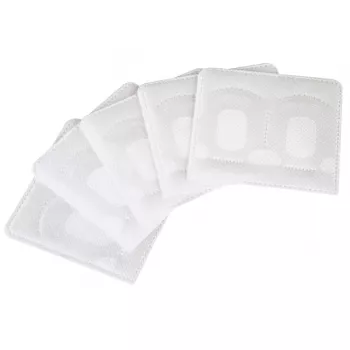 Custodie autoadesive Hama per SD, confezione da 5, MMC, SD, 2 schede, polipropilene (PP), trasparente, bianco, 75 mm, 70 mm