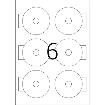 Etichette adesive HERMA CD Mini A4 Ø 78 mm