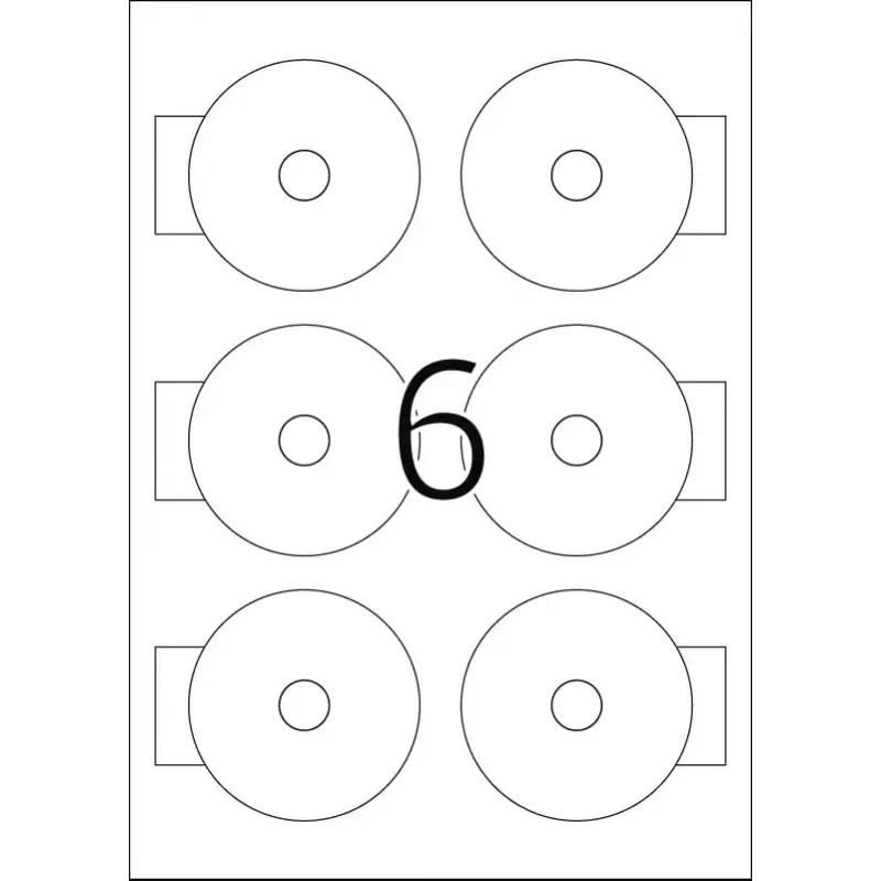 Etichette adesive HERMA CD Mini A4 Ø 78 mm