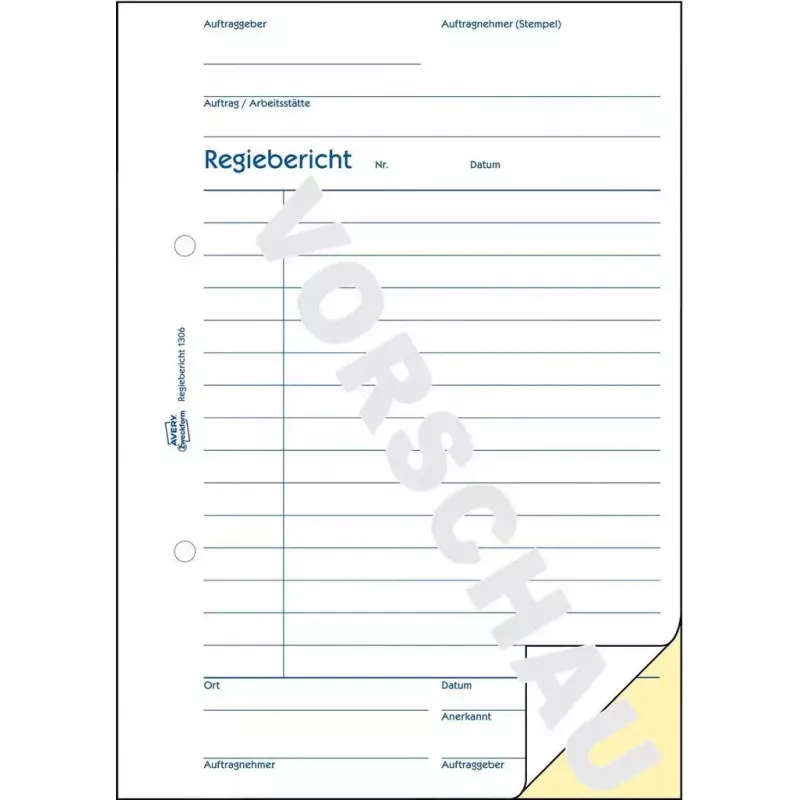 Modulo/libro di liquidazione A5 Avery 1306