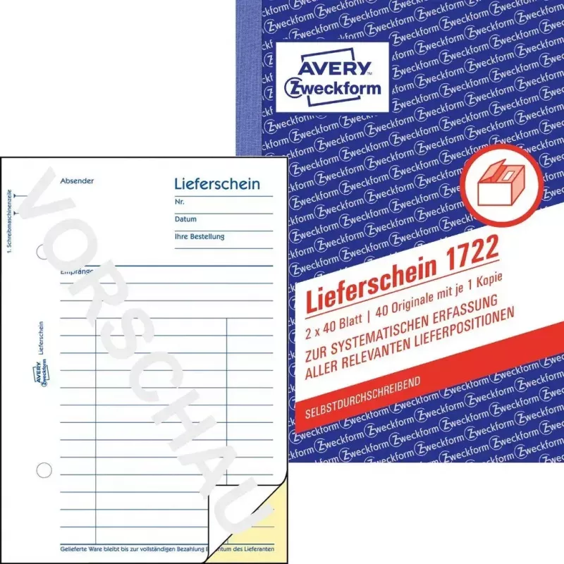 Libro moduli contabili A6 Avery 1722