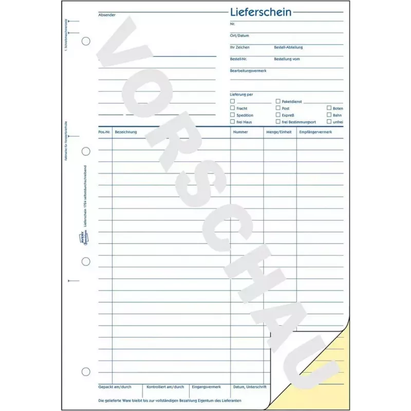 Libro moduli contabili A4 Avery 1724