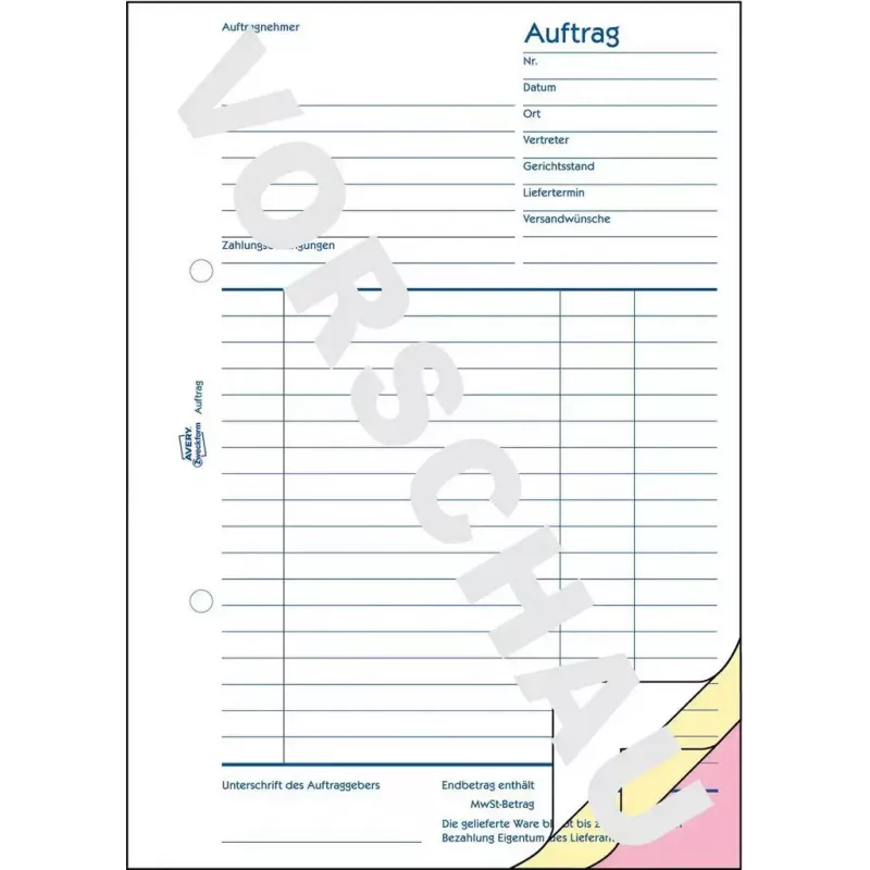 Modulo/quaderno contabile AVERY 1726 A5 40 pagine