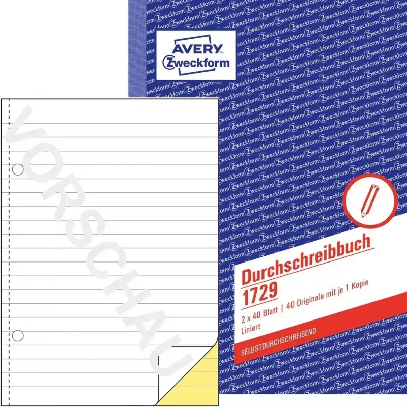 Modulo/libro contabile A5 Avery 1729