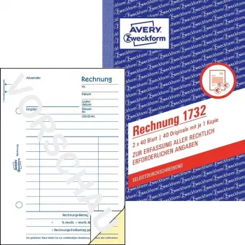 Libro moduli contabili A6 Avery 1732
