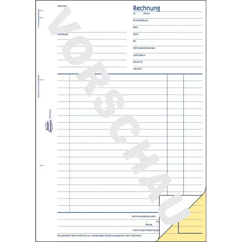 Modulo/libro contabile AVERY 1734 A4 40 pagine