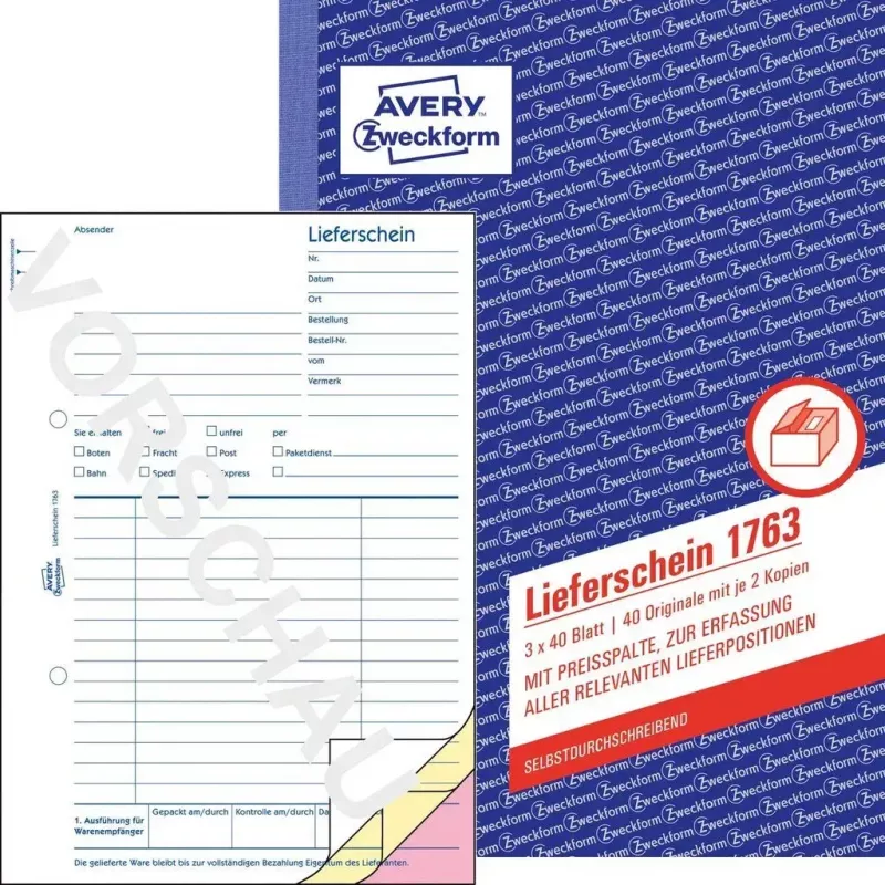 Blocco moduli contabili A5 Avery 1763