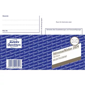 Etichette autoadesive Avery 2824 rettangolari bianche