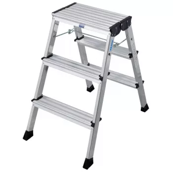 Scala a gradini Krause 130068 alluminio nero