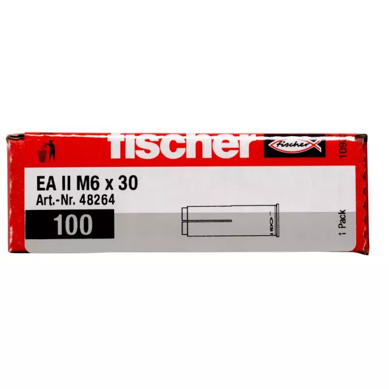 Tassello Fischer EA II M6 100 pz. 30 mm