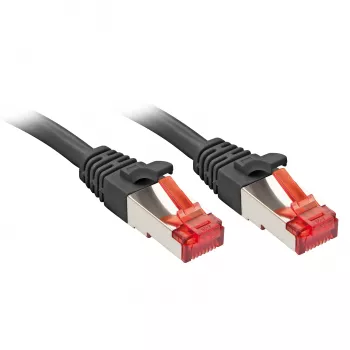 Cavo / adattatore di rete Lindy nero 1 m Cat6 S/FTP (S-STP)