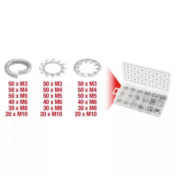 Set di rondelle KS Tools 970.0240