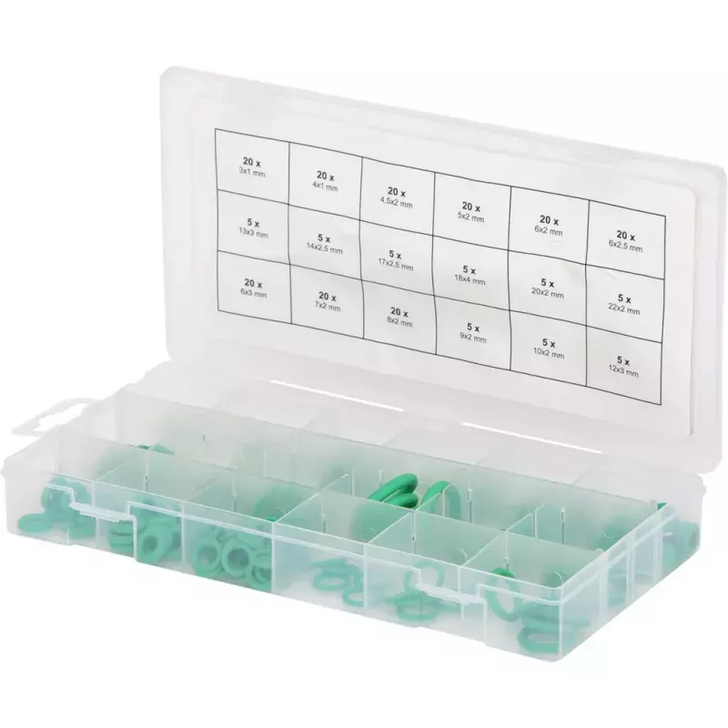 KS Tools 970.0260 assortimento di O-ring, HNBR, diametro interno 3-22 mm, 225 pezzi