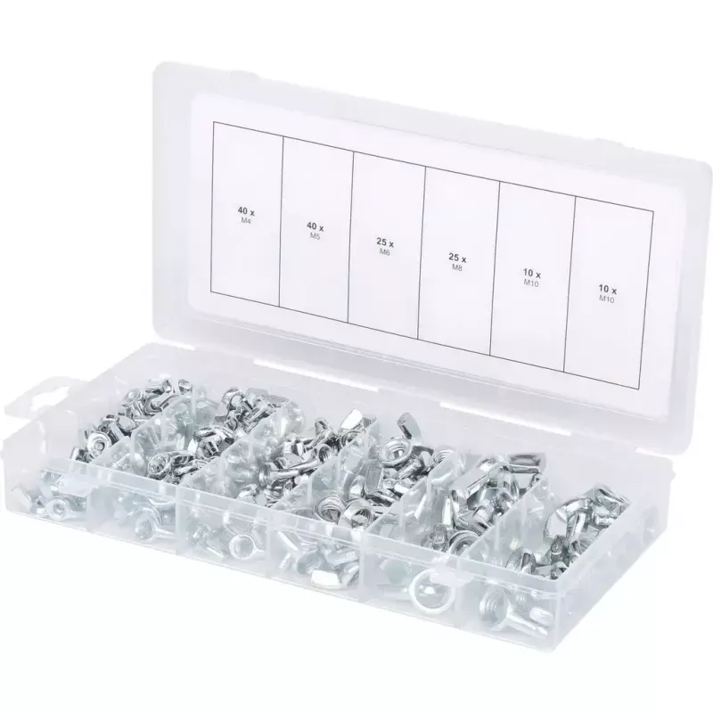 KS Tools 970.0470 assortimento di dadi ad alette, 150 pezzi